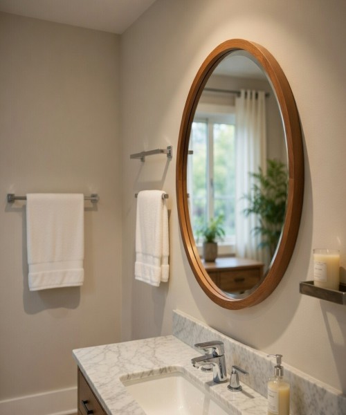 75 cm Round Wall Mirror 